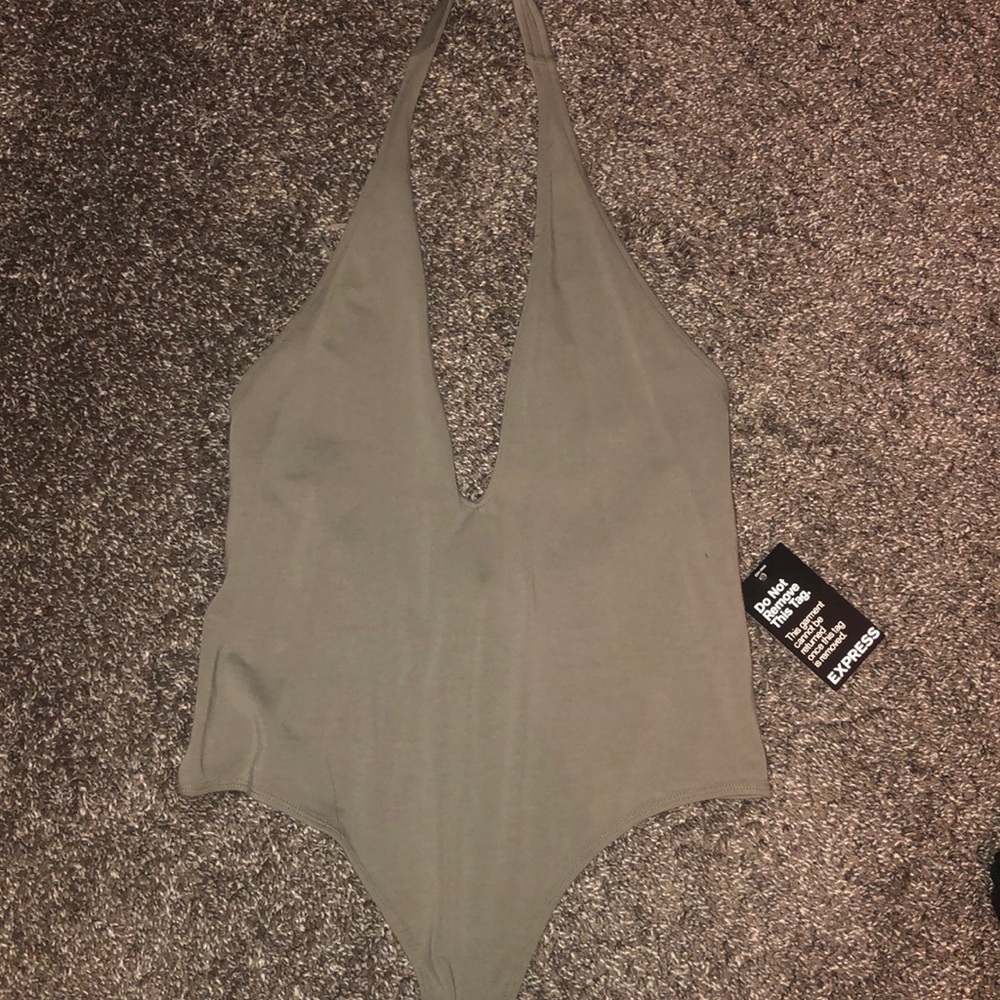 Express olive green bodysuit